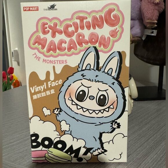 Popmart Labubu The Monsters - Exciting Macarons Vinyl Plush - Sesame Bean - Picture 1 of 4